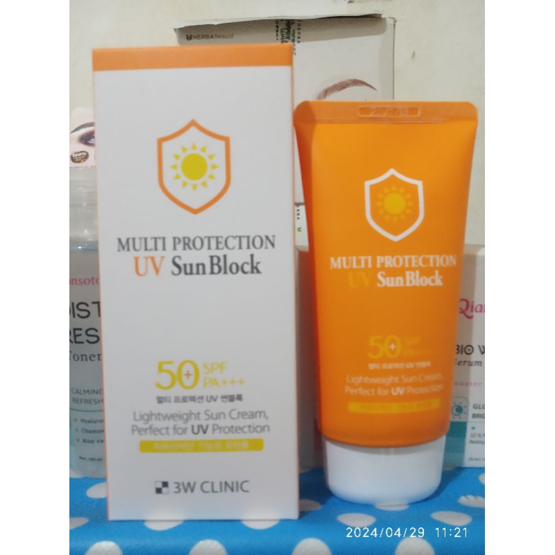 Jual Multi Protection 3W Clinic Intensive UV Sunblock Cream SPF 50