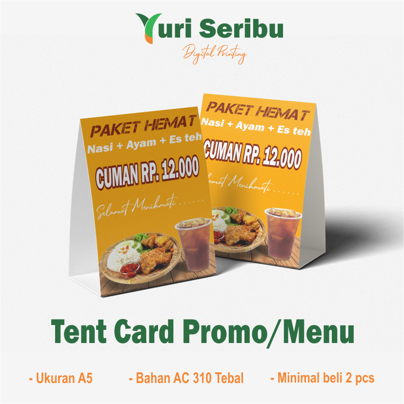 Jual Tent Card Cetak Tent Card Menu Promosi Shopee Indonesia