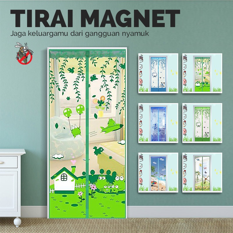 Jual Tirai Magnet Anti Nyamuk Karakter Ukuran 90cm X 210cm Tirai Pintu