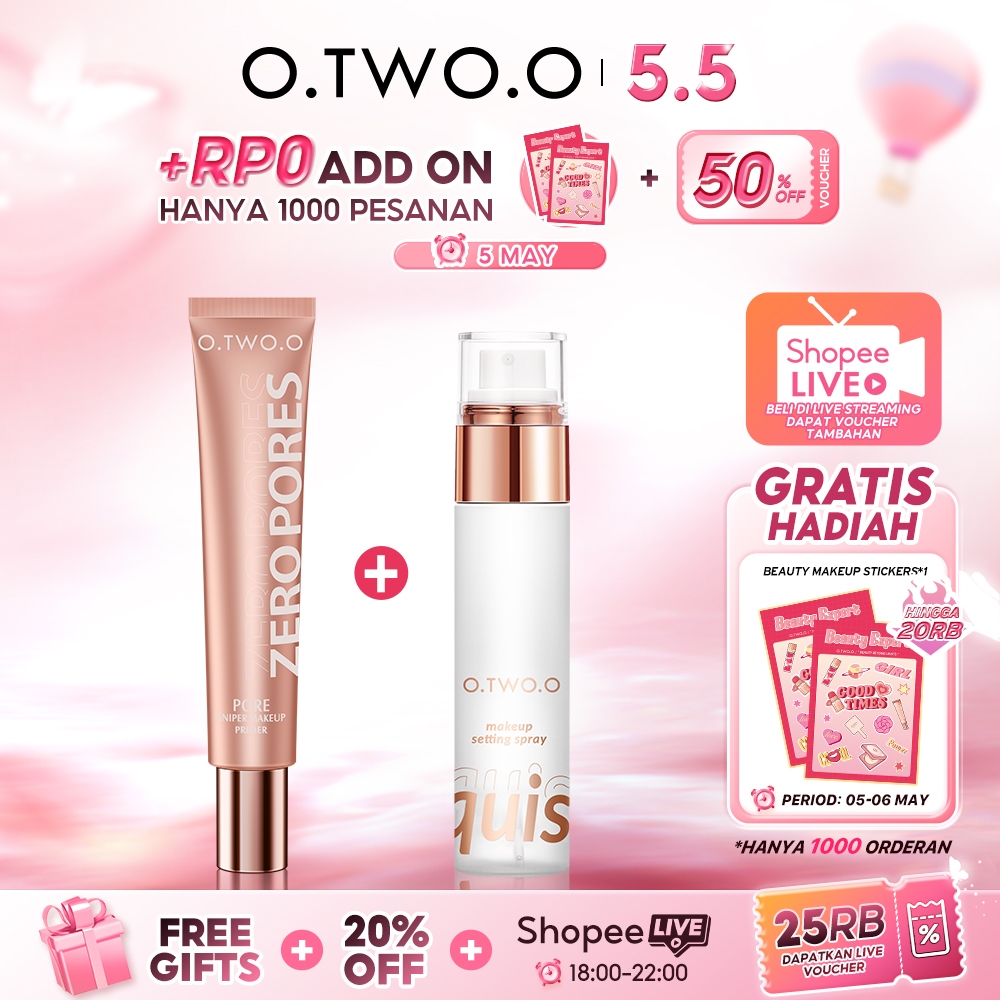 Jual O Two O Pcs Set Primer Invisible Pore Moisturizing Brightening