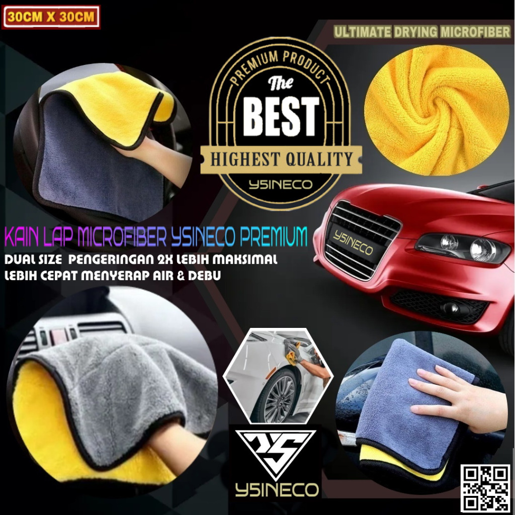 Jual Kain Lap Microfiber Ysineco Super Soft Lap Microfiber Lap Mobil