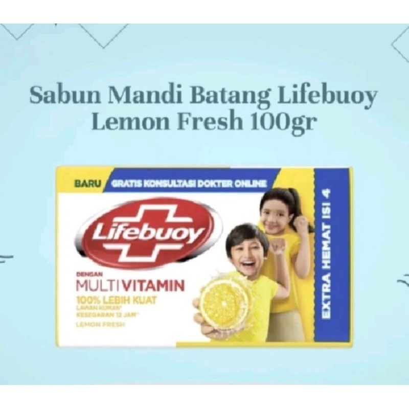 Jual Lifebuoy Sabun Batang Antiseptik Lemon Fresh 100G Shopee Indonesia