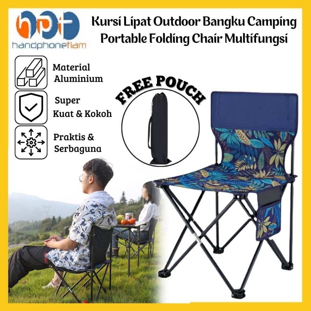 Jual Kursi Lipat Outdoor Bangku Santai Camping Portable Folding Chair