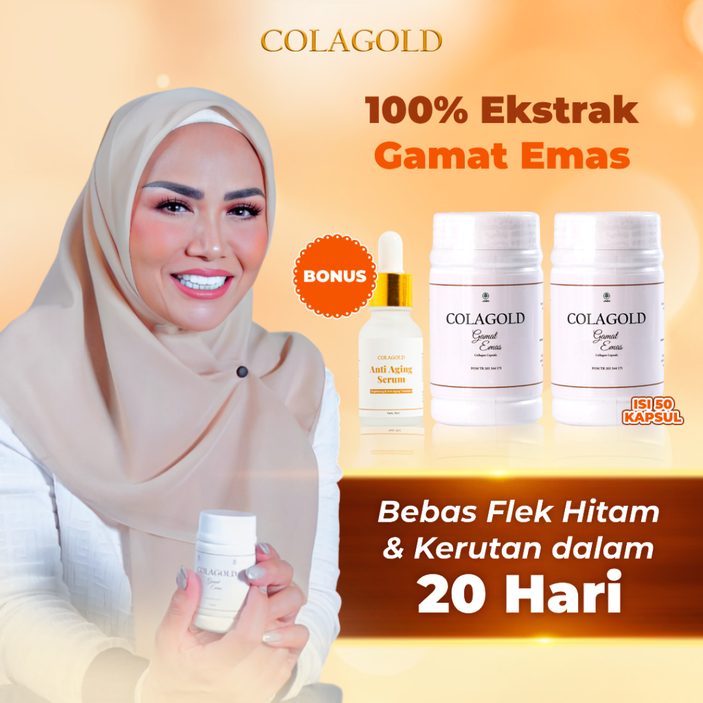 Jual PROMO COLAGOLD 60 KAPSUL 2 PCS FREE SERUM COLAGOLD ANTI AGING