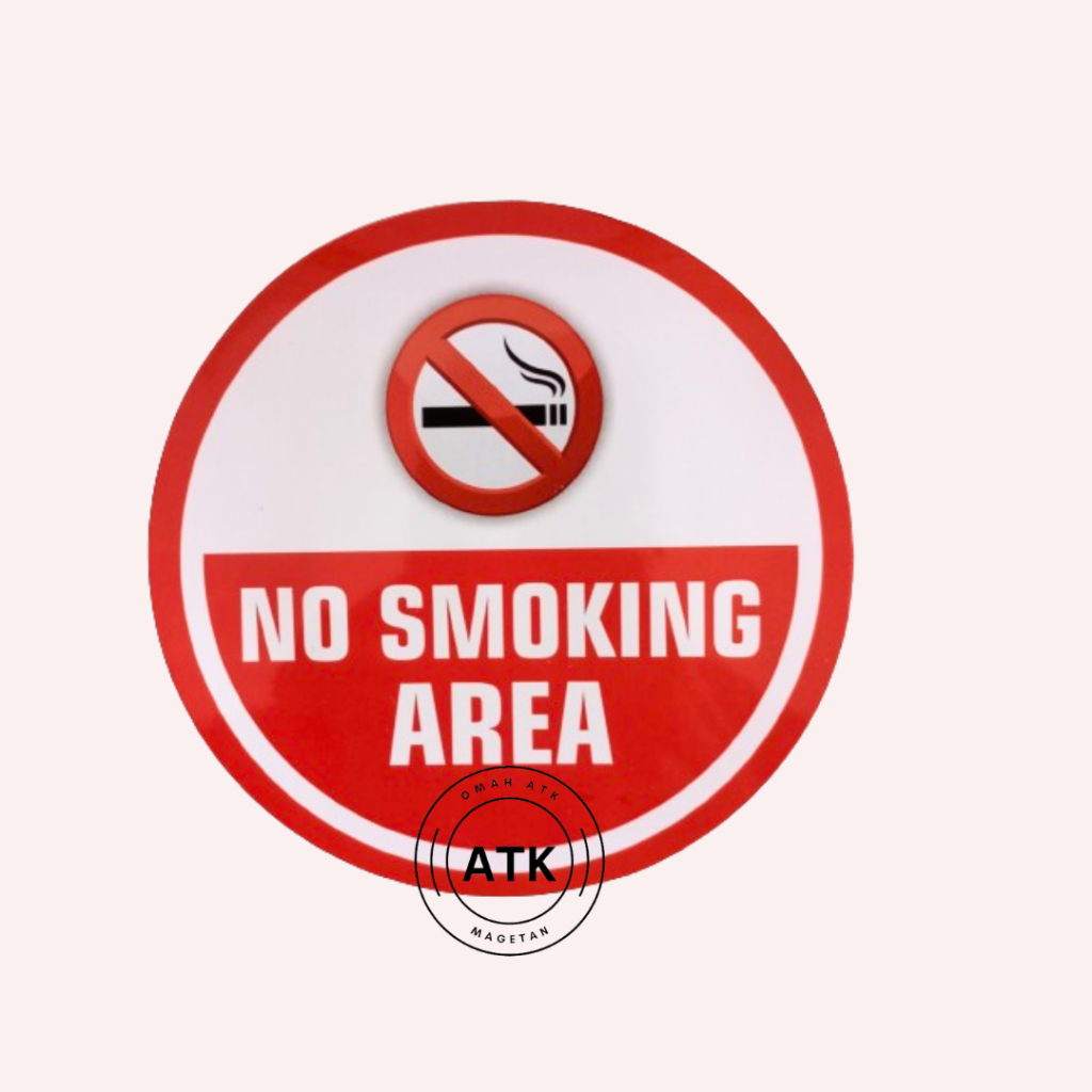 Jual Stiker No Smoking Area Dilarang Merokok Terima Kasih Tidak