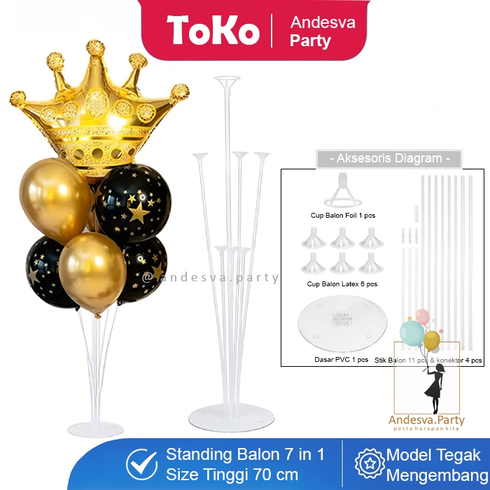 Jual Stick Cup Standing Balon Dekorasi Tatakan Balon Tiang Dekorasi