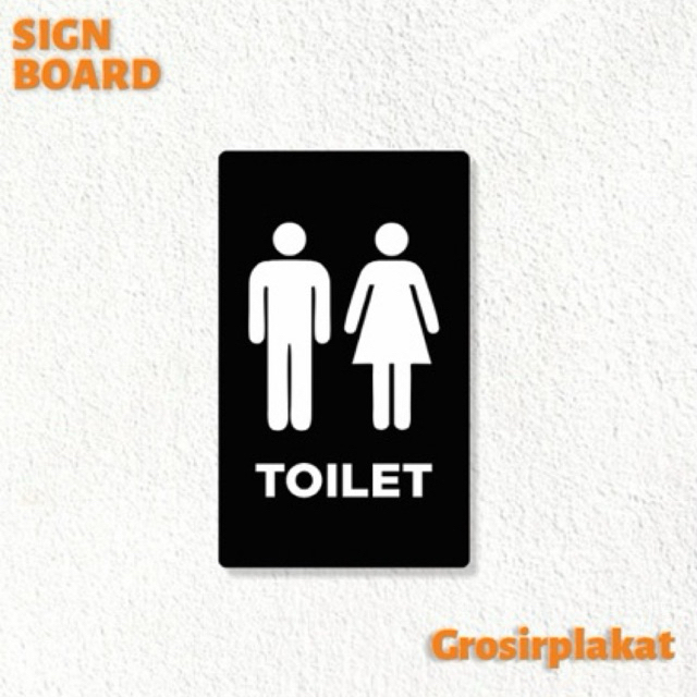 Jual Papan Sign Petunjuk Tulisan Toilet Kamar Mandi Akrilik Sign Papan