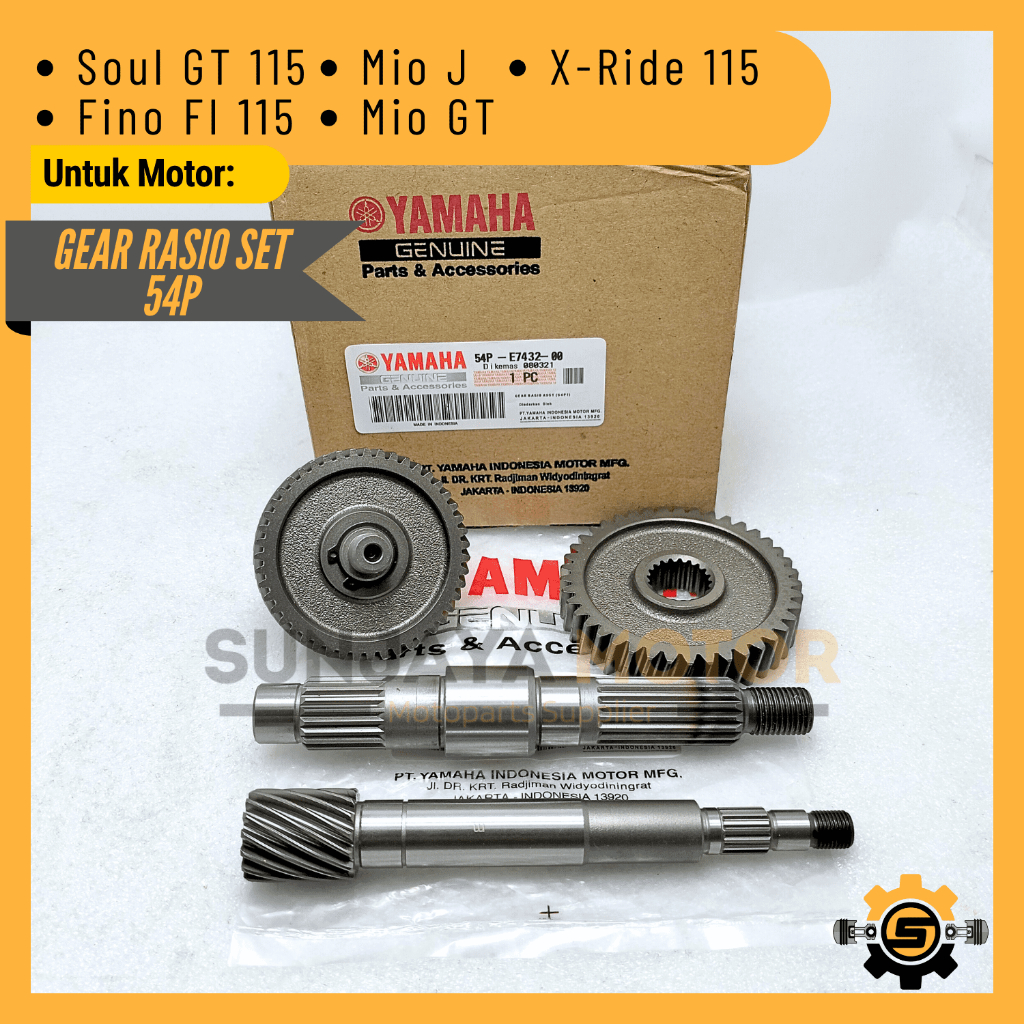 Jual Gear Rasio Set Original Yamaha 54P Gigi Rasio Mio J Soul GT Fino