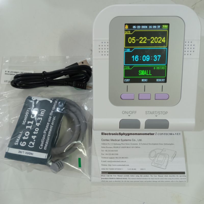 Jual Tensimeter Digital Hewan Blood Pressure Monitor Contec A Vet