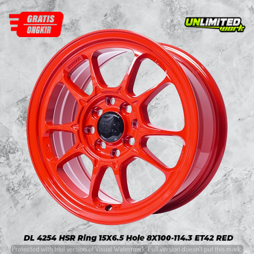 Jual Velg Hsr Wheel Warna Red R Buat Mobil Brio Agya Ayla Sigra