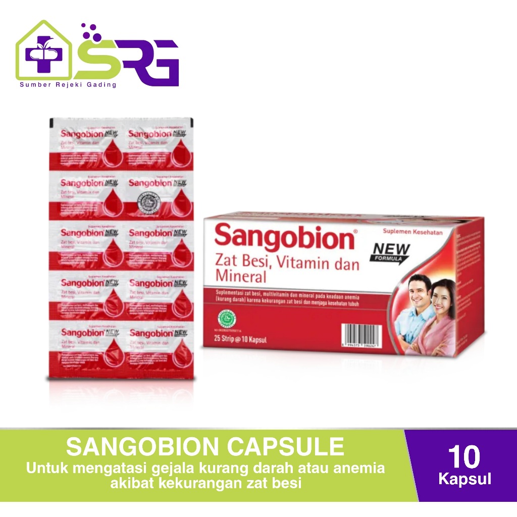 Jual Sangobion Kapsul Per Strip Isi Kapsul Suplementasi Zat Besi