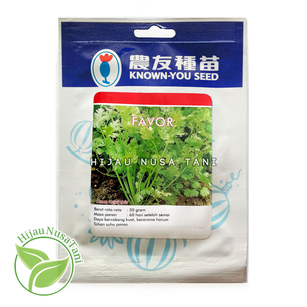 Jual Benih Daun Ketumbar FAVOR 20 Gram Cilantro Coriander Known