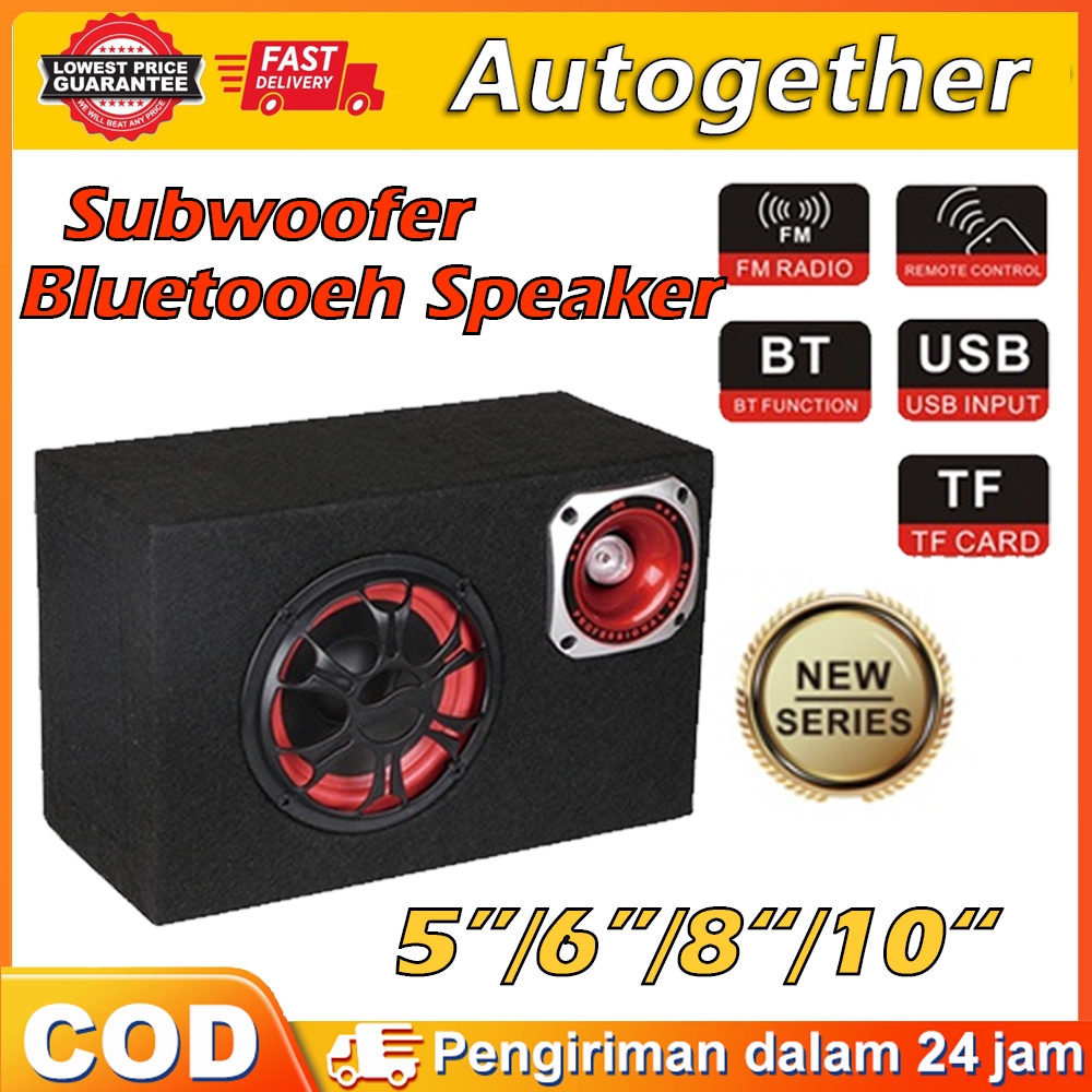 Jual 5 6 8 10 Speaker Subwoofer Bluetooth Mobil Speaker Kayu