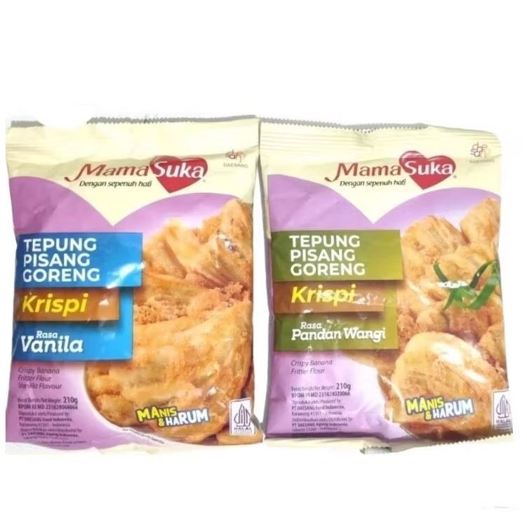 Jual 5 PACKS X MamaSuka Tepung Pisang Goreng Vanilla Pandan 70 Gr