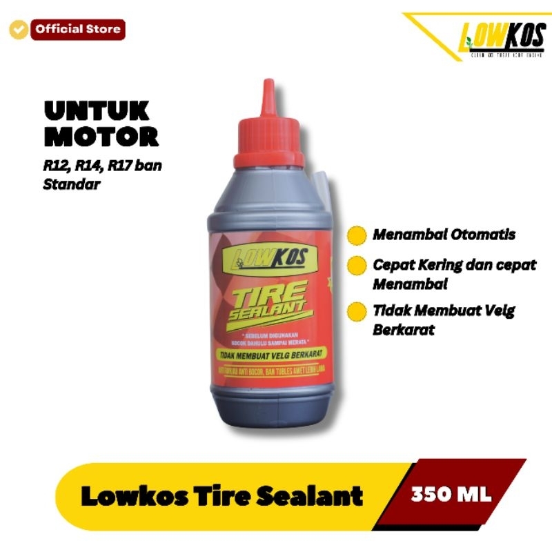 Jual Lowkos Cairan Ban Tubeless Motor Ml Anti Bocor Stiker Merah