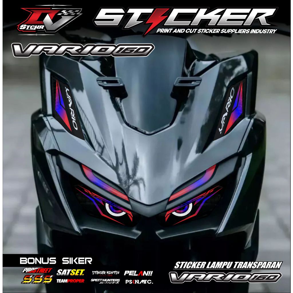 Jual Sticker Lampu Depan Motor Vario New Stiker Alis Lampu Depan