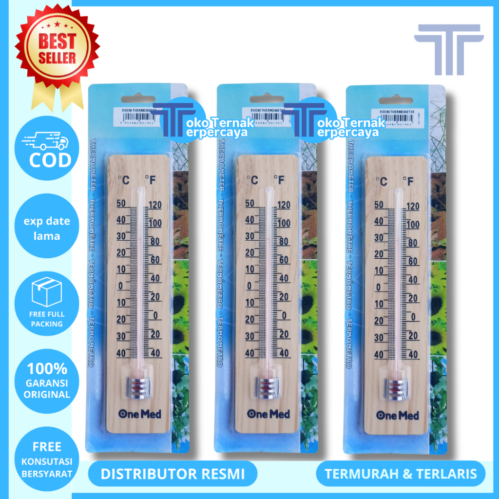 Jual Termometer Dinding Kayu Thermometer Suhu Ruang Kayu Termometer