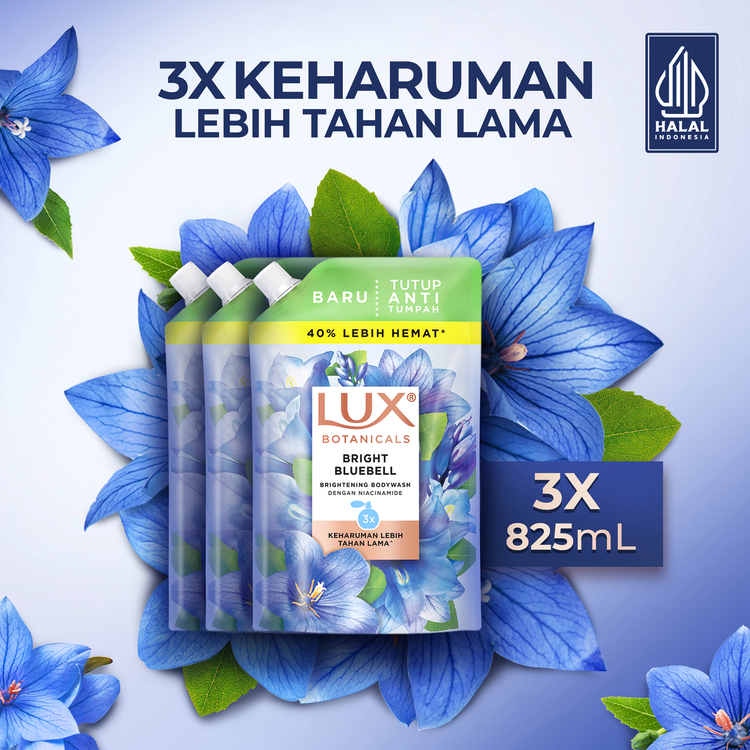 Jual Lux Botanicals Sabun Mandi Cair Bright Bluebell 825 ML X3 Shopee