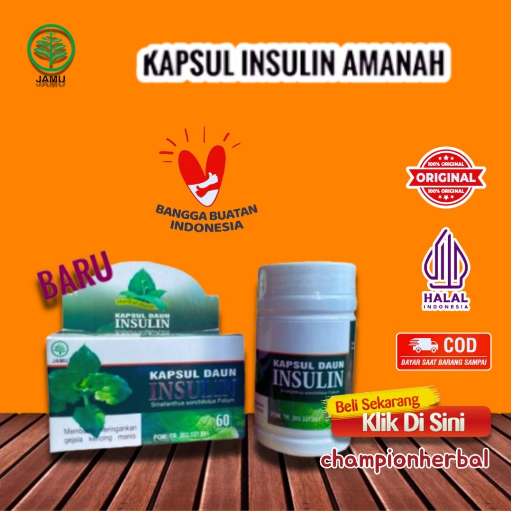 Jual Kapsul Daun Insulin BPOM Insulin Amanah Kemasan Baru Shopee