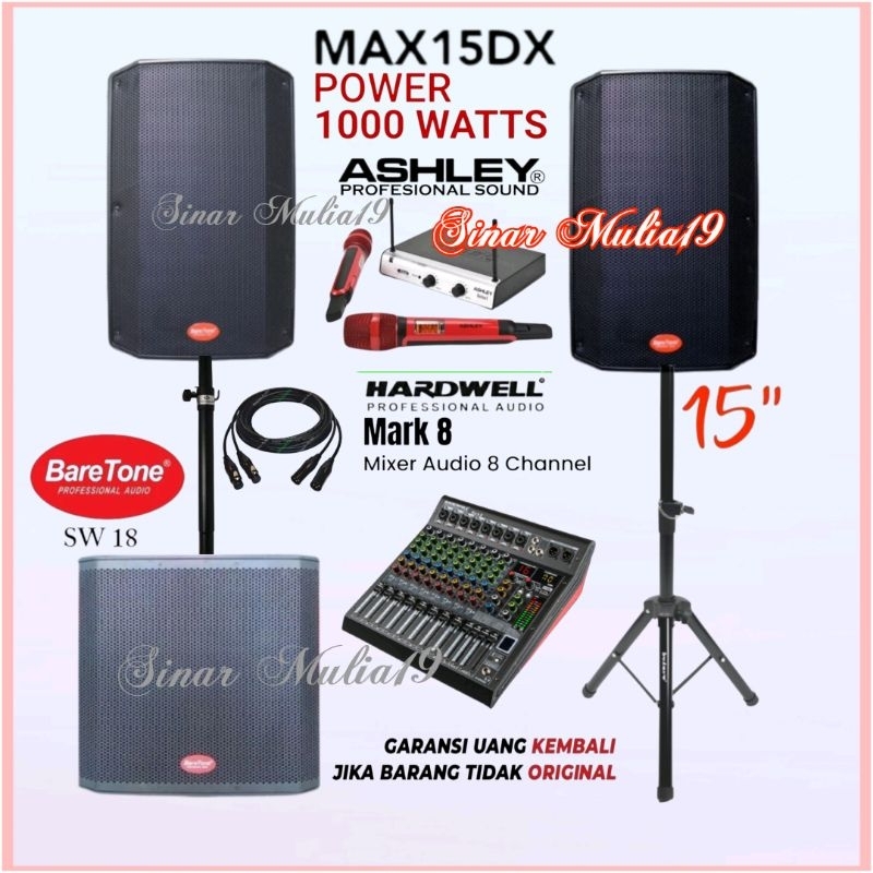 Jual Paket Sound System Speaker Aktif Inch Baretone Max Dx