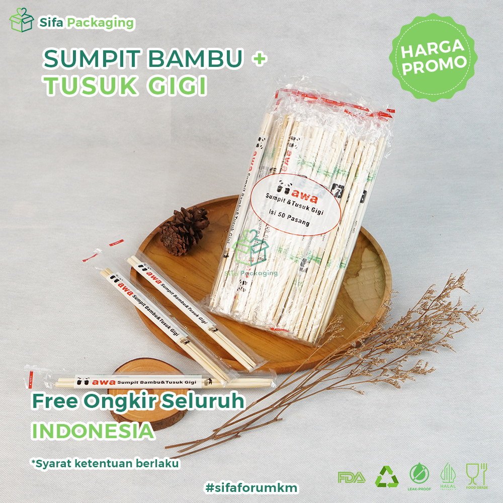 Jual Sumpit Bambu Panda Tusuk Gigi Sumpit Steril Higienis Isi 50