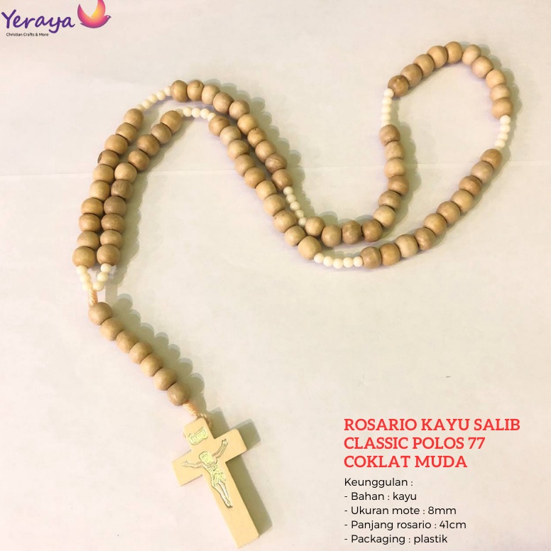 Jual Termurah Rosario Kayu Kali Bapa Kami Kualitas Kalung Rosario