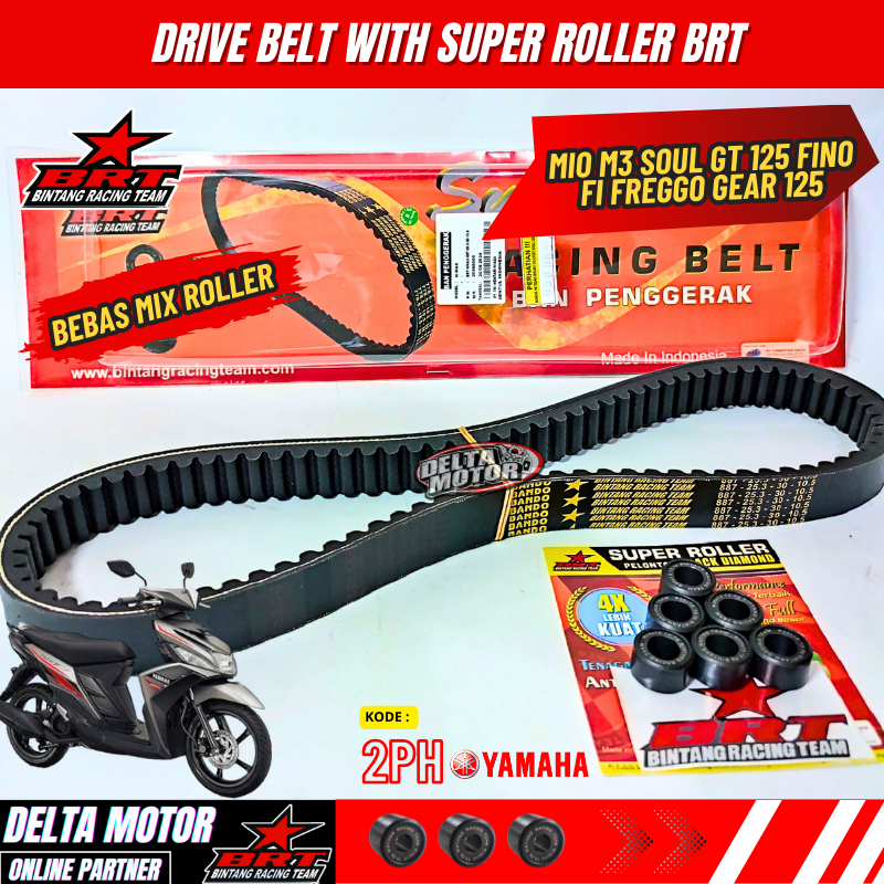 Jual PAKET VBELT VANBELT BRT 2PH MIO M3 SOUL GT 125 FINO 125 XRIDE GEAR