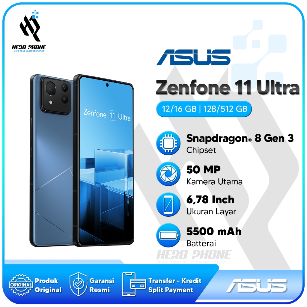 Jual Asus Zenfone 11 Ultra 12GB 128GB 16GB 512GB Qualcomm