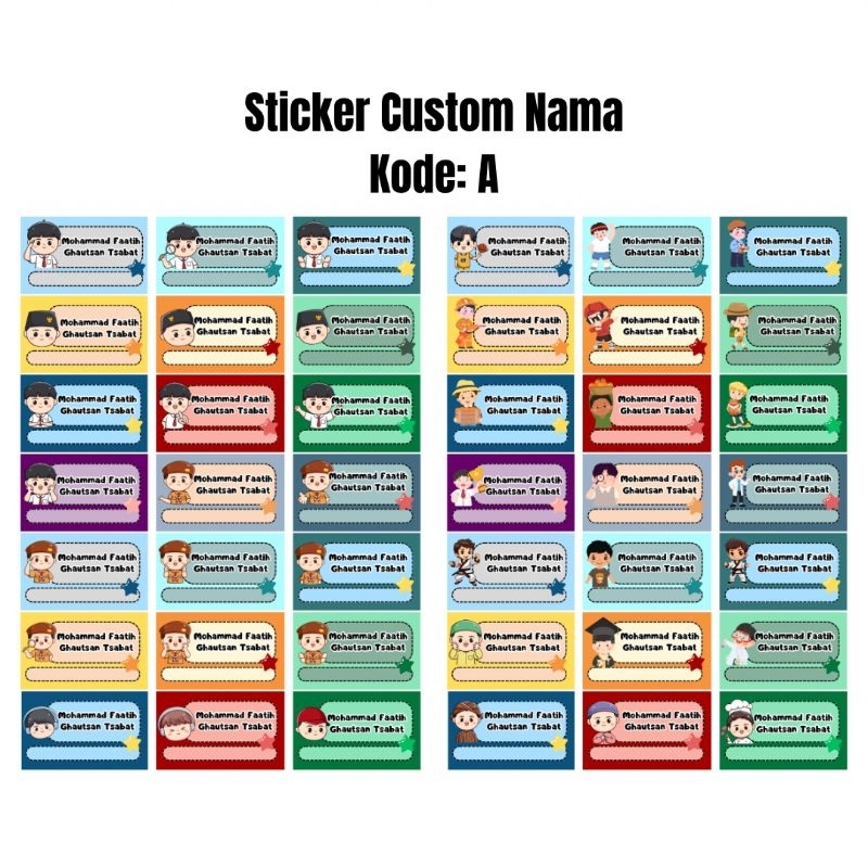 Jual Sticker Label Nama Buku Custom Shopee Indonesia