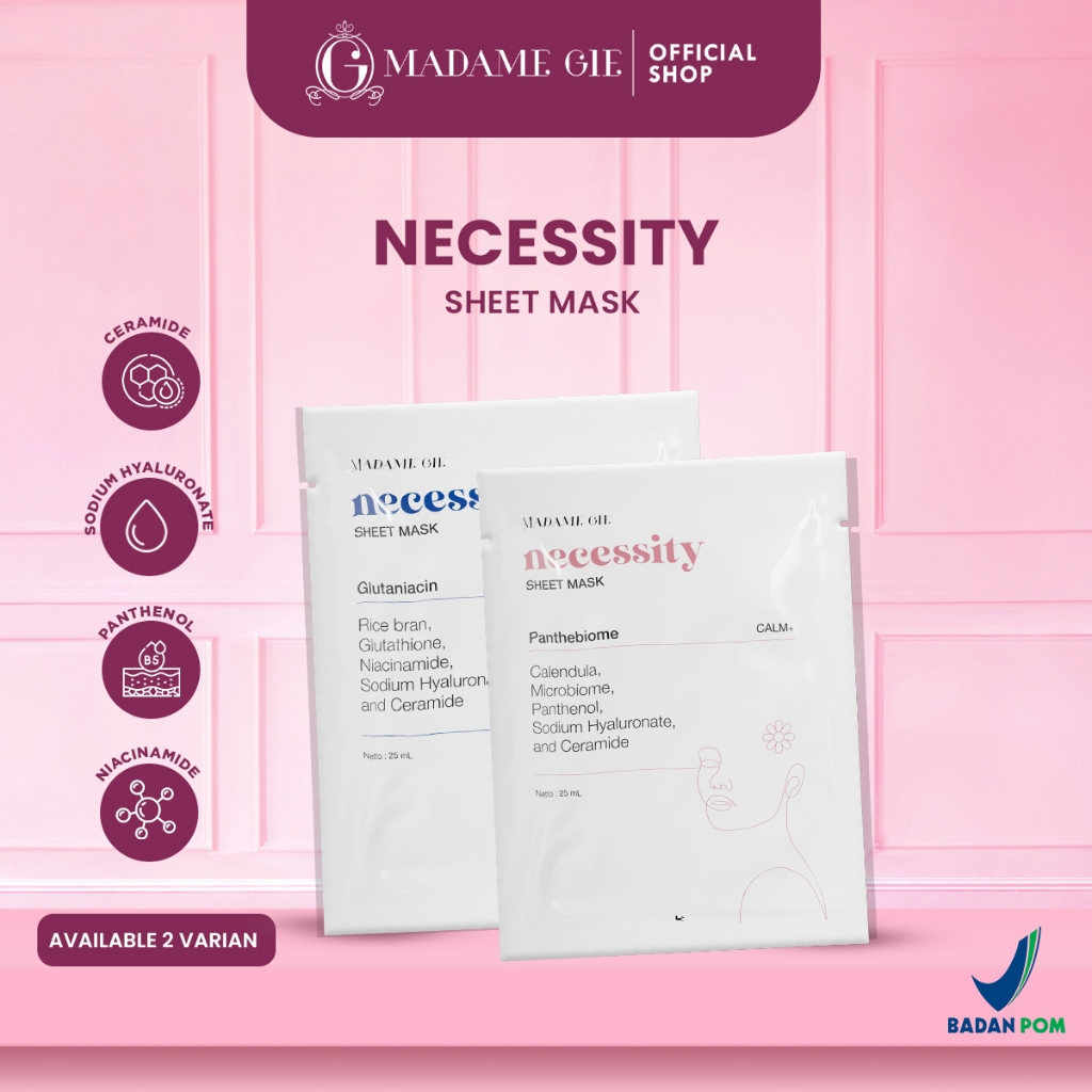 Jual Madame Gie Necessity Sheet Mask Masker Perawatan Wajah Shopee