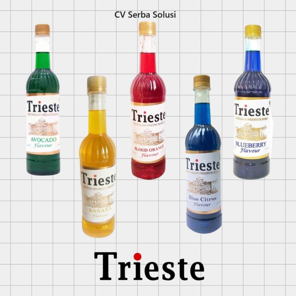 Jual Sirup Trieste All Variants 650ml Caramel Vanilla Hazelnut Lychee