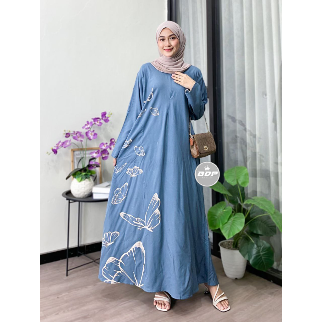 Jual Dianputri Daster Dress Maura Batik Cap Rayon Grade A Busui