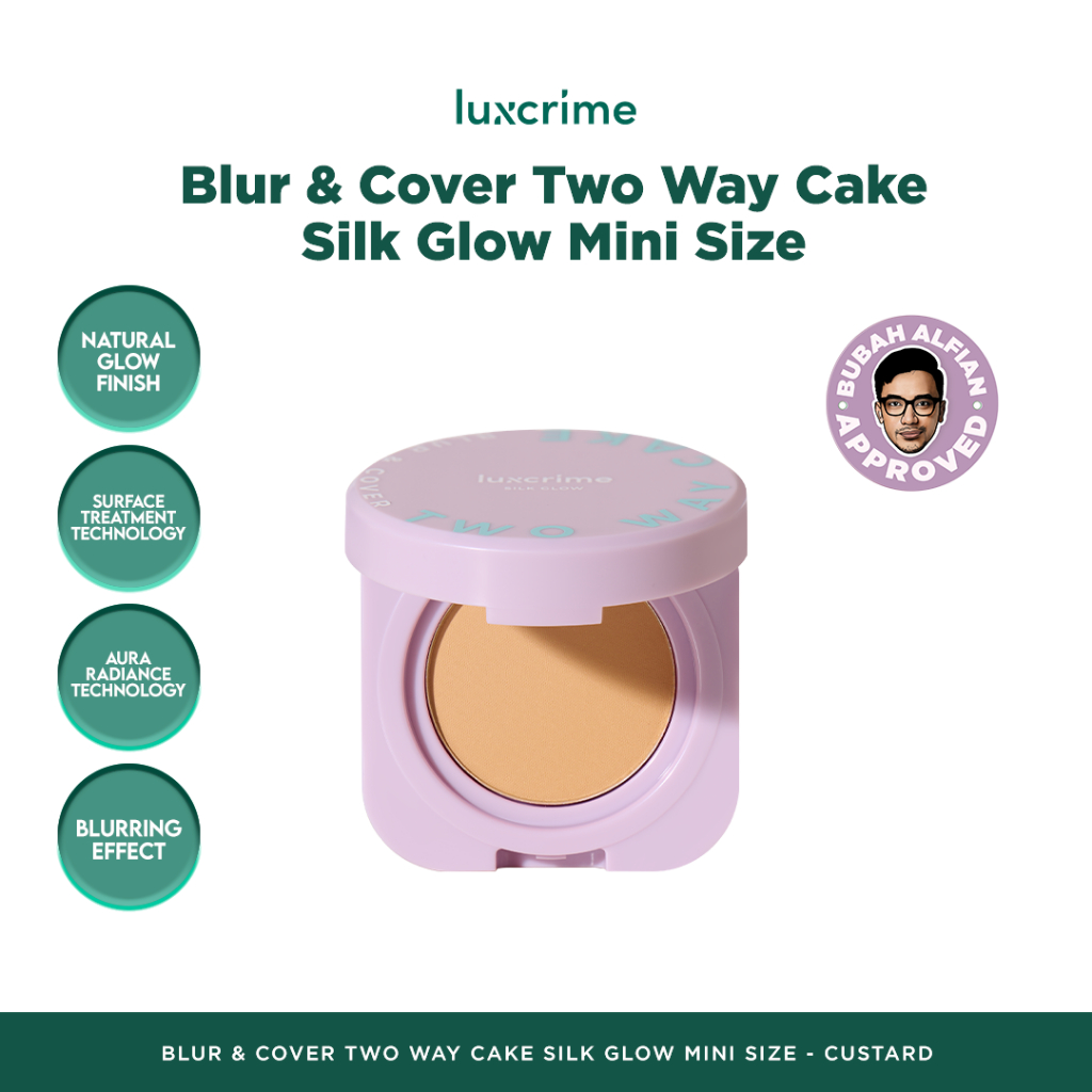 Jual NEW Silk Glow Luxcrime Blur Cover Two Way Cake Bedak