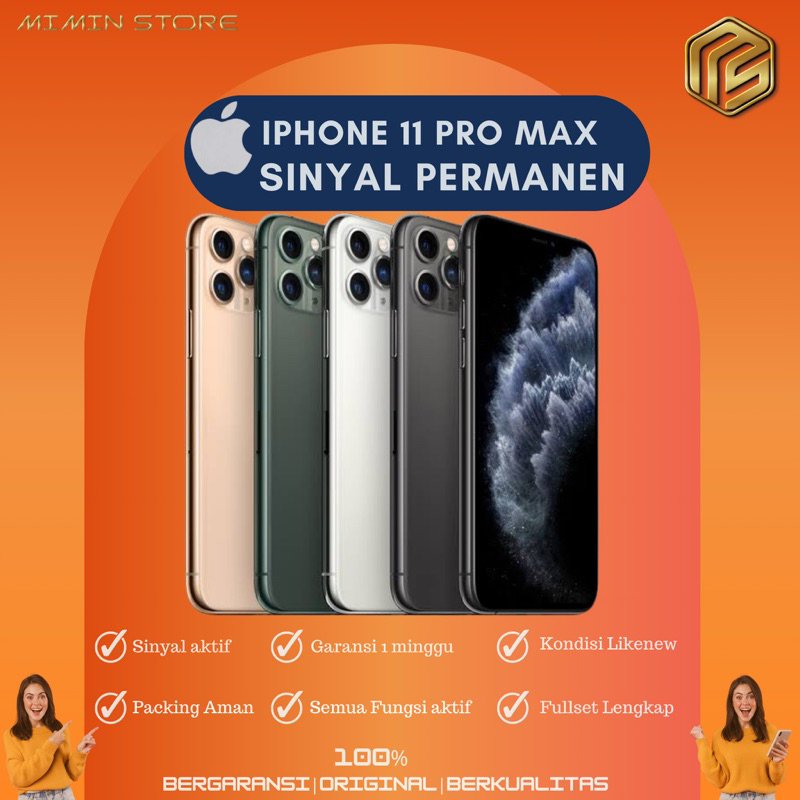 Jual IPhone 11 Pro Max 512GB 256GB 64GB Imei Terdaftar Fullset Second