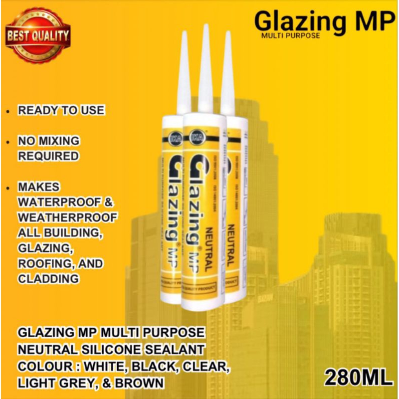 Jual Lem Silikon Netral Glazing MP Multi Purpose Silicone Sealant