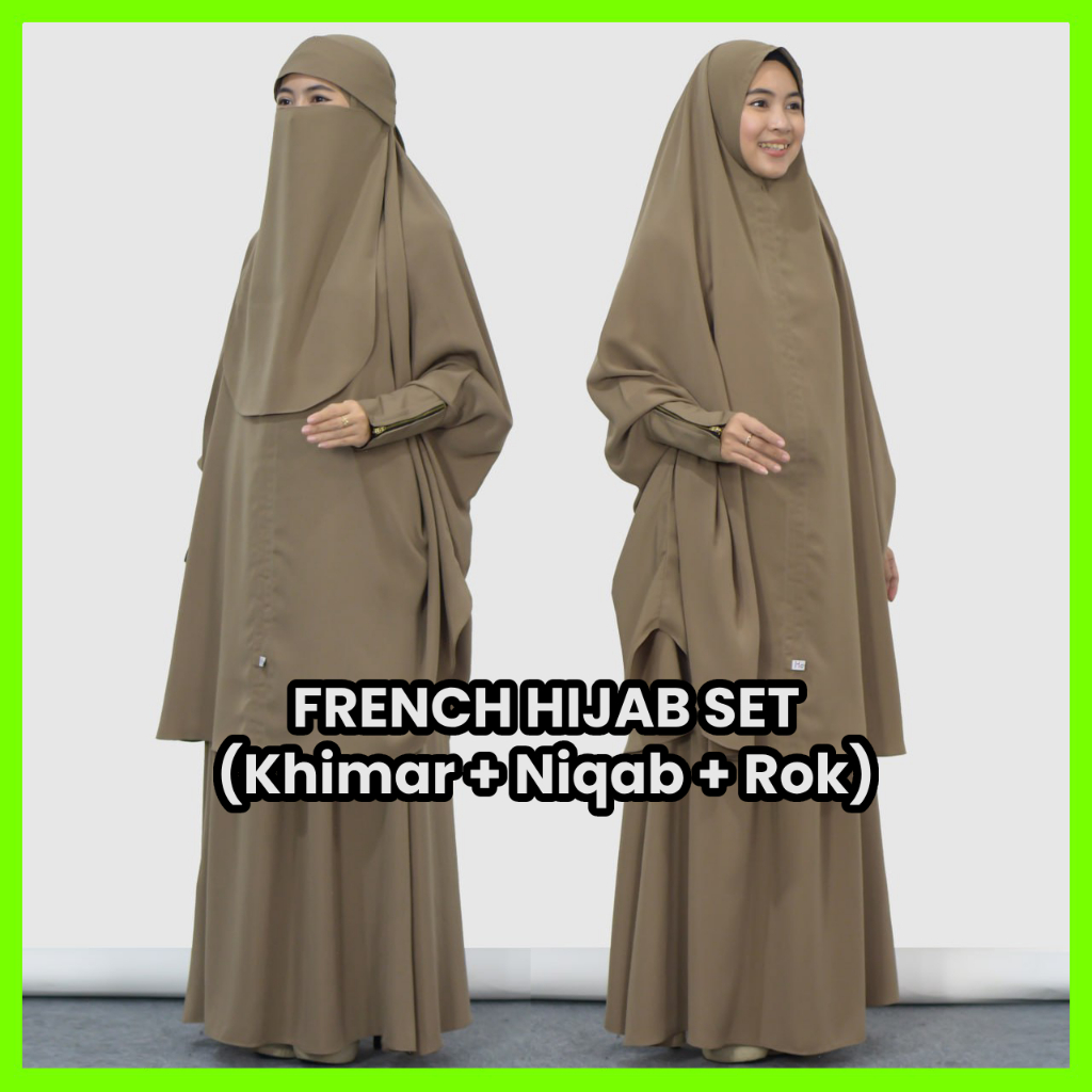 Jual Set French Khimar By Hijab Hayuri French Hijab Khimar Jumbo