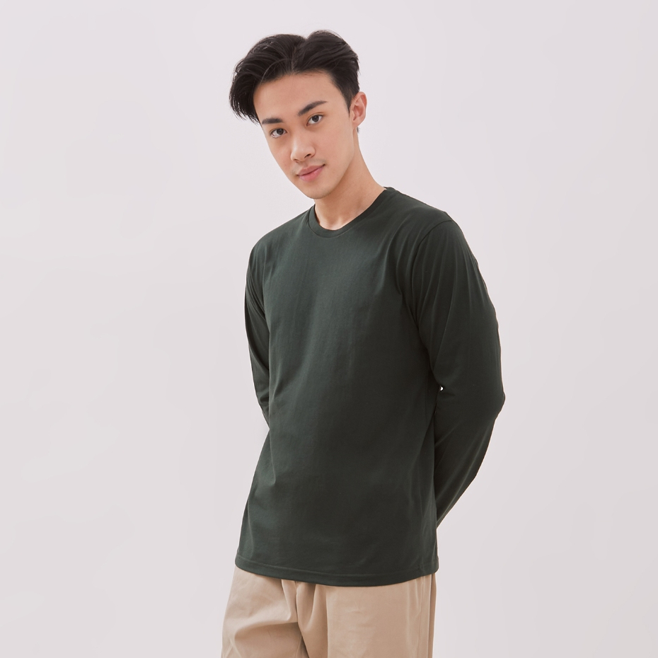 Jual Koze Long Sleeve Premium Comfort Forest Green T Shirt Kaos