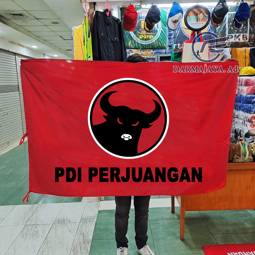 Jual Bendera Partai Pdi Perjuangan Ukuran 100x150cm Shopee Indonesia