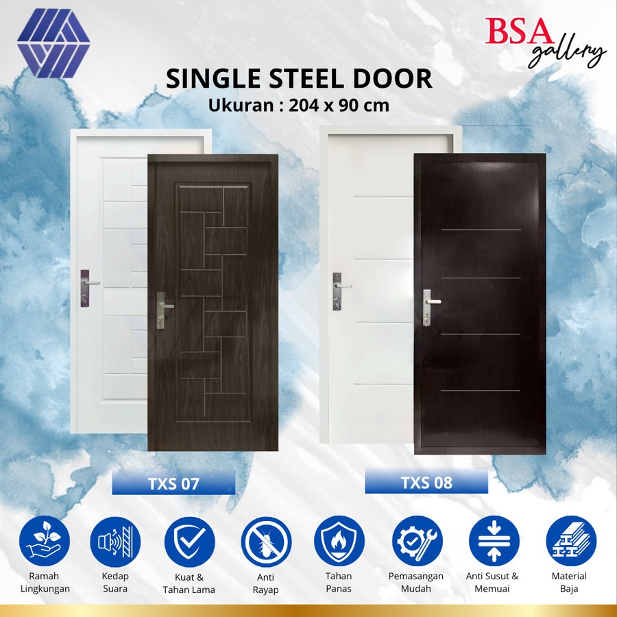 Jual Pintu Baja Kodai X Steel Single Door Pintu Utama Pintu