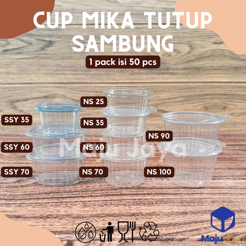 Jual Cup Mika Tutup Sambung Cup Jelly Cup Sambal Cup Saos Cup