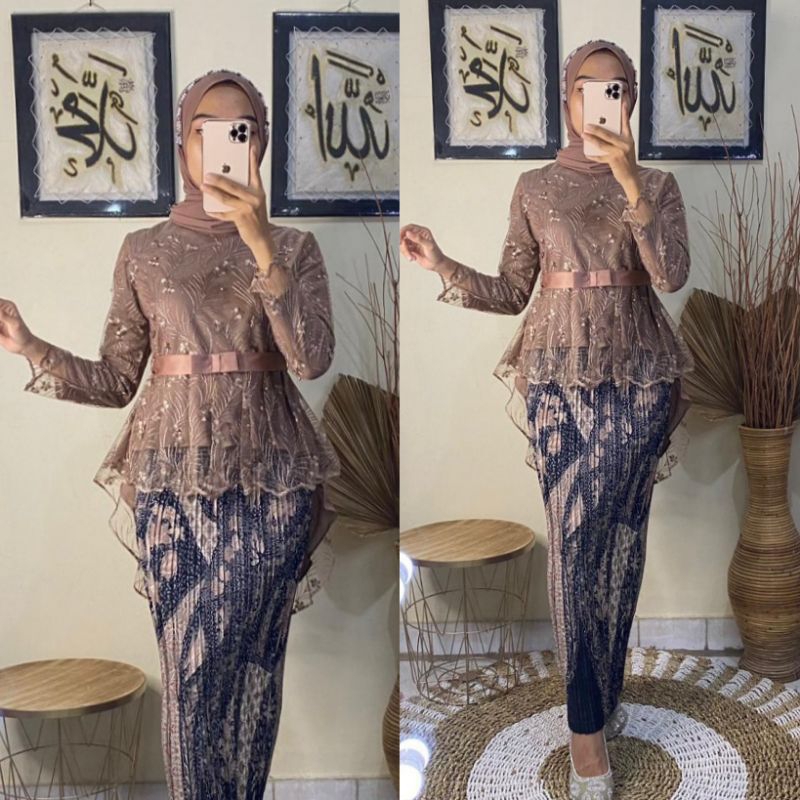 Jual Cod Setelan Kebaya Aorora Pita Kebaya Modern Kebaya Wisuda