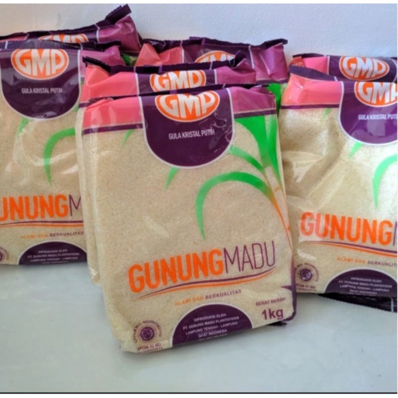 Jual GULA PASIR GMP GUNUNG MADU 1 KG Shopee Indonesia