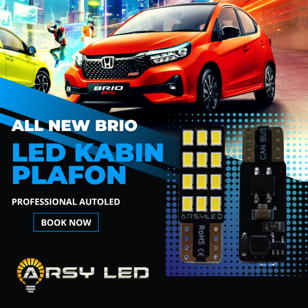 Jual ARSY LED Lampu Plafon Kabin REM Plat Nomor Mobil Honda Brio