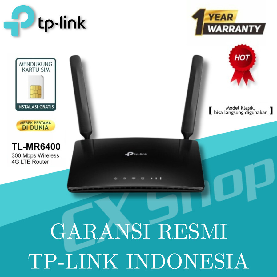 Jual TP LINK TL MR6400 300Mbps Wireless N 4G LTE Router Shopee Indonesia