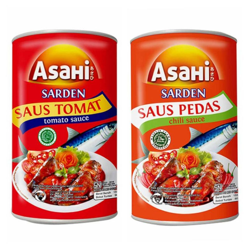 Jual Sarden Sardines Asahi Saus Pedas Tomat 155 G Shopee Indonesia