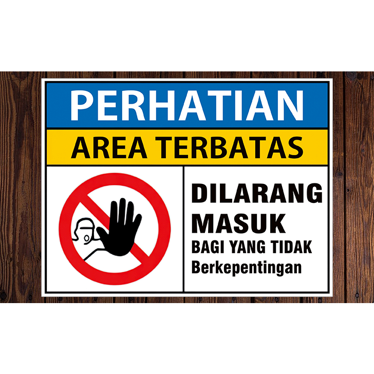 Jual Stiker Perhatian Area Dilarang Masuk Shopee Indonesia