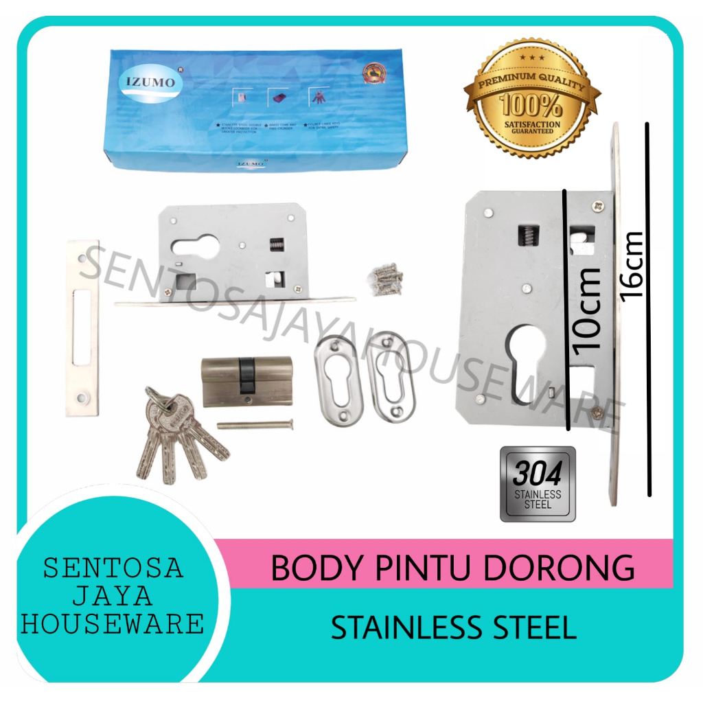 Jual Body Kunci Pintu Dorong Set Body Kunci Sliding Door Geser Mekar