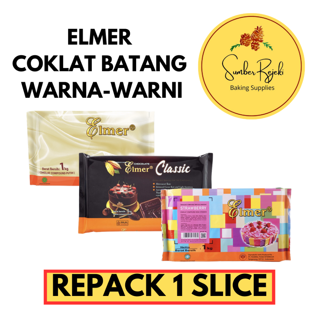 Jual Elmer Coklat Batang Warna Warni 1 Slice 160 Gr BERAT KURANG LEBIH