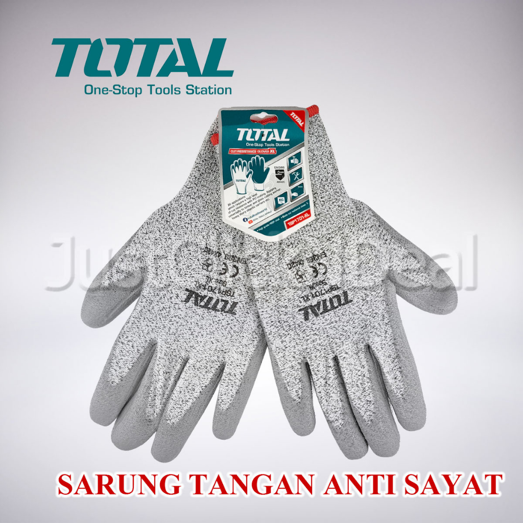 Jual Total Sarung Tangan Kerja Proyek Anti Sayat Tahan Gores Xl Cut