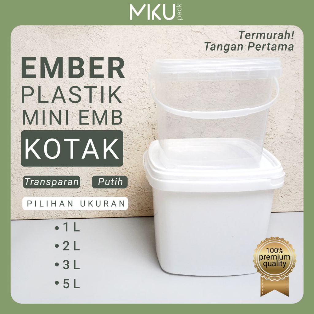 Jual Ember Mini Plastik Kotak Segel Food Grade Toples Plastic With